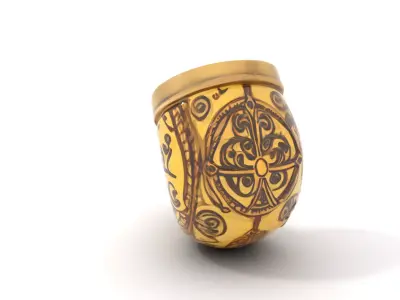 Ornate Ivory Pipe model pack Low-poly 3D model