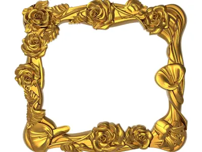 carved frame  3D model shop