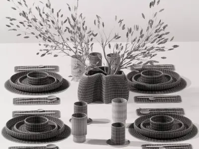 Table setting-H18 3D model