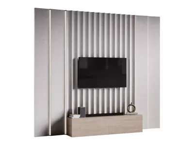  Modern TV Wall 036 3D model
