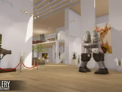 Gallery - Showroom Environment Low-poly 3D model