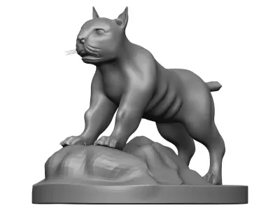 Lynx-Lynx french bulldog statue 3D model