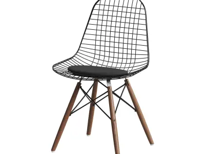 Herman Miller Eames Wire Chair Dowel Base 3D model