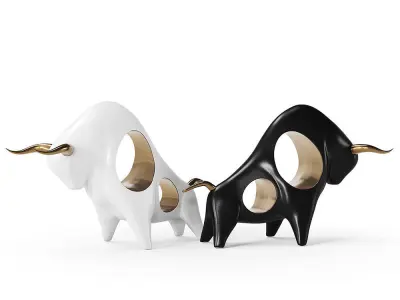 Golden Horn Taurus Figurine 3D model