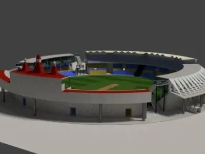 Cricket Stadium Free 3D model