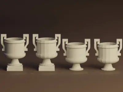 Vases Free low-poly 3D model