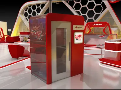 Booth Exhibition Technology 3D model