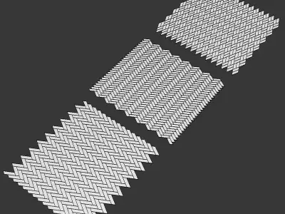 Parquet Oak Nut Brushed set 5 3D model