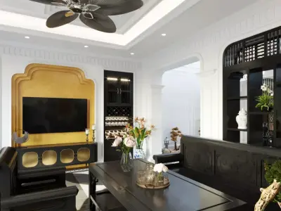 Southeast Asian style interior space 3D model