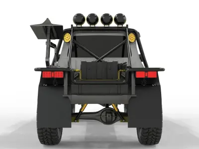 Toyota Land Cruiser S80 1992 Flatbet 3D model