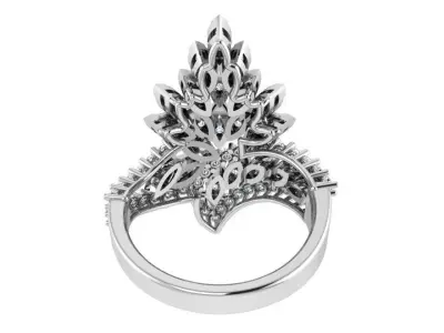 Unique Diamond Ring 3121 3D print model