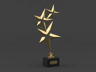 Gold Trophy Cups 3D model buy
