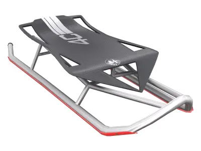 Winter Sledge Low-poly 3D model