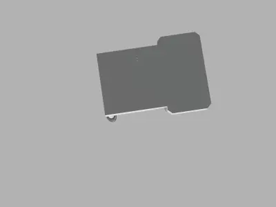 mosque with two towers 3D model