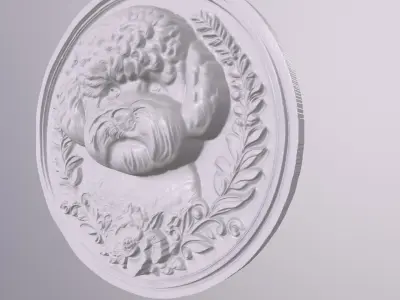 Bichon Frise 4 basrelief for 3D printing 3D print model