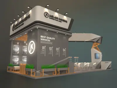 exhibition stand 72 sqm 3D model