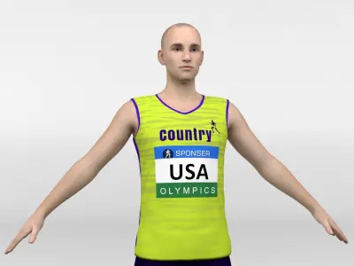 Athletic Runner 01 3D model
