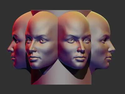 Face pot 3D print model 3D print model