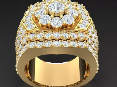 Luxury Men Rings Designs 4MR083 3D print model