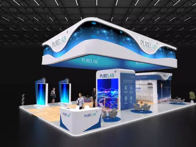 15x10 PURELAB Exhibition Stand 3D model 3D model