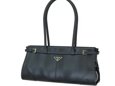 Prada Medium Leather Handbag Low-poly 3D model