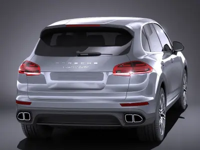 Porsche Cayenne Turbo 2016 VRAY 3D model