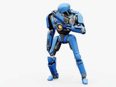 CYBORG COP V-2  Rigged for Unreal Engine - Unity - MIXAMO 3D model