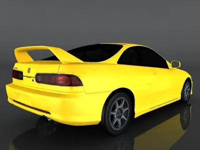 Acura Integra Coupe Low-poly 3D model