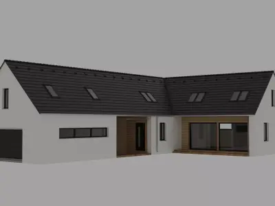 4 Modern Houses Pack Blender 3D Models  3D model