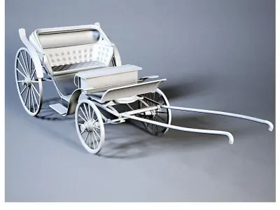 Carriage horse drawn 3D model