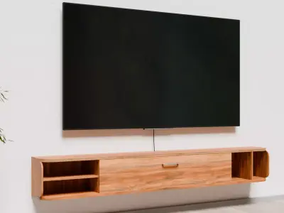 Floating Tv shelf 4 3D model