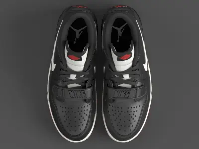 Air Jordan Legacy 312 Low Black University Red  3D model