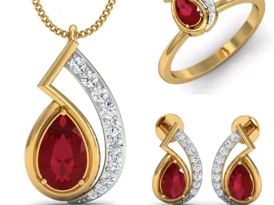 Diamond Locket Set 3D print model 32