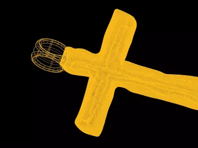 Aesthetic Cross pendant charms - one inch pendant 3D print model