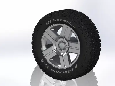 Wheels FR37 for scale model of Chevy Silverado  3D print model