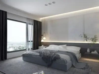 Home Modern bedroom villa decoration 3D model