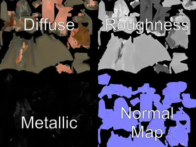 Elven Adventurer D Character Model with Cloak and Belt Low-poly 3D model