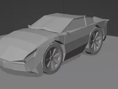 low poly race car Low-poly 3D model buy