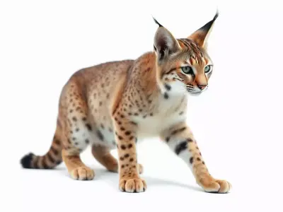 Elegant Lynx Cat model pack Low-poly 3D model