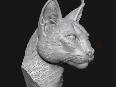 lynx sculpture 3D print model