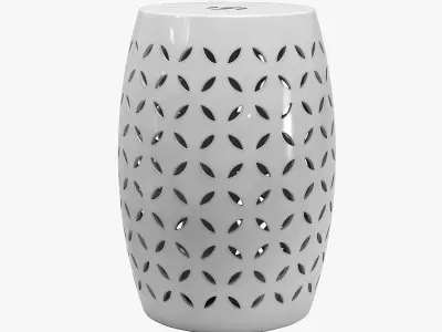 Wrought studio feliciana petal accent stool 3D model