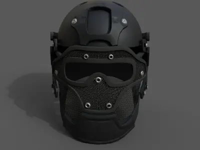 Helmet scifi military combat  Low-poly 3D model get