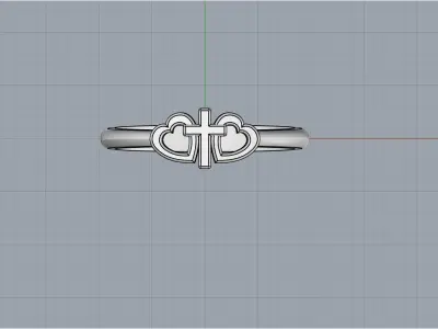 Heart Ring 8937 3D print model