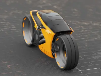 CONCEPT BIKE C-2000 RIGGED 3D model