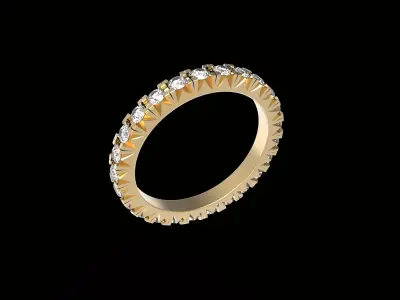 Eternity Ring With Diamonds 3D print model