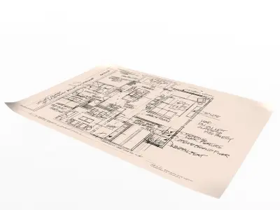 House Blueprints 03 Low-poly 3D model