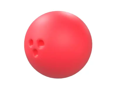 Bowling Ball v1 002 Low-poly 3D model