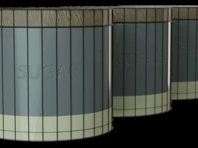 Tea And Coffee Jars Low-poly 3D model