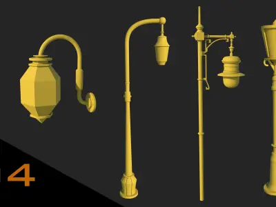 Street Light Free low-poly 3D model