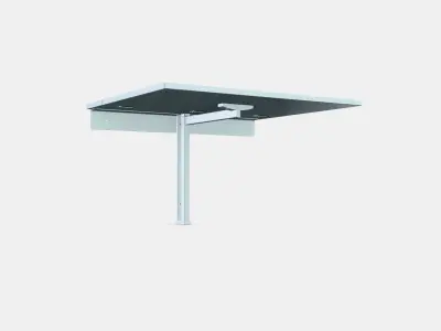 NORBERG Wall-mounted drop-leaf table Low-poly 3D model